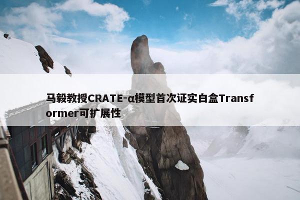 马毅教授CRATE-α模型首次证实白盒Transformer可扩展性