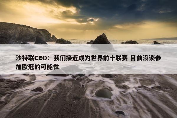 沙特联CEO：我们接近成为世界前十联赛 目前没谈参加欧冠的可能性