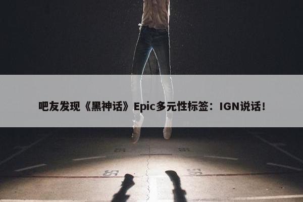 吧友发现《黑神话》Epic多元性标签：IGN说话！